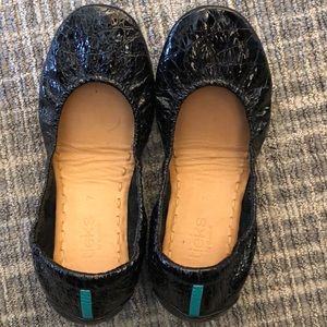 Tieks black patent flats